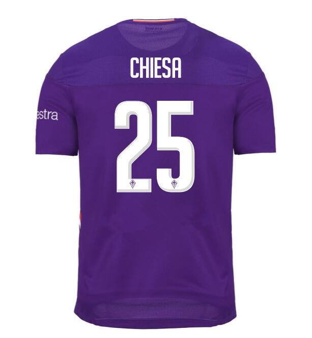 2019-20 Fiorentina Home 25 CHIESA Soccer Jersey Shirt - Official