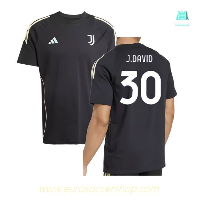 2025-2026 Juventus Training Tee (Black) (J.David 30)