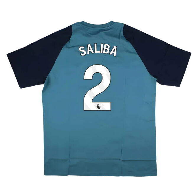 2025-2026 Arsenal Training Tee (Blanch Blue) (Saliba 2) - high quality