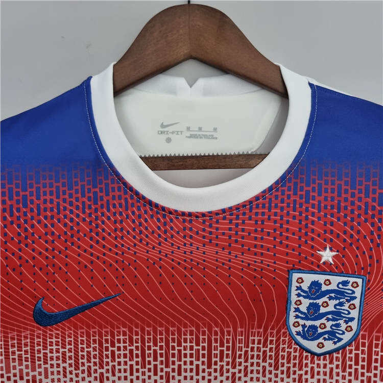 2018 England BlueRed Training Shirt - Official Replica 5259