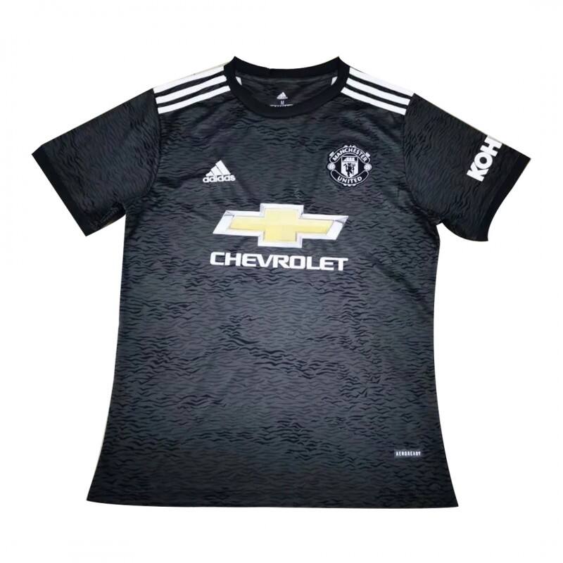 Manchester United 20-21 Away Black Soccer Jersey Shirt - Official
