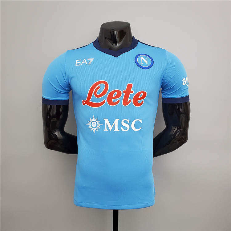 Napoli 21-22 Home Blue Soccer Jersey Football Shirt Player Version -