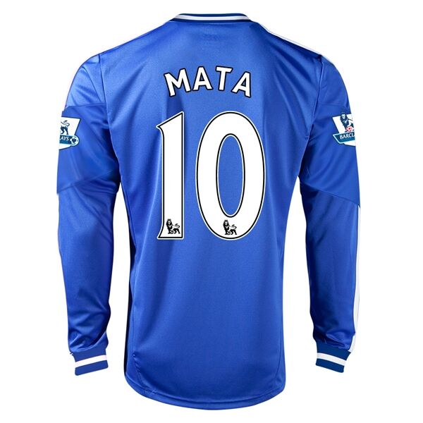 13-14 Chelsea 10 MATA Home Long Sleeve Jersey Shirt - Official