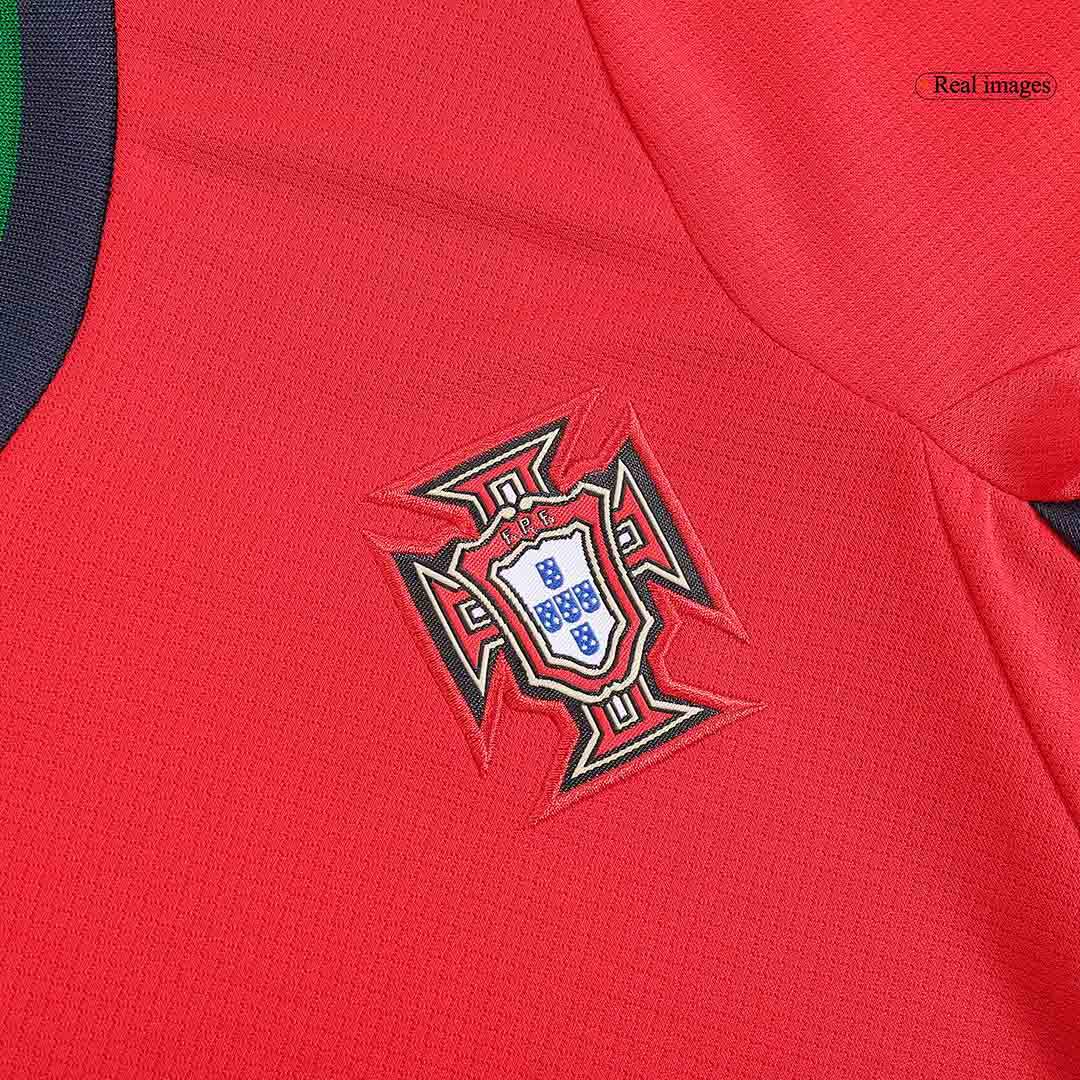 Kid's Portugal Home Jerseys Kit(Jersey+Shorts) Euro 2024 Authentic Kit