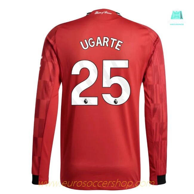 2025-2026 Man Utd Authentic Long Sleeve Home Shirt (Ugarte 25)