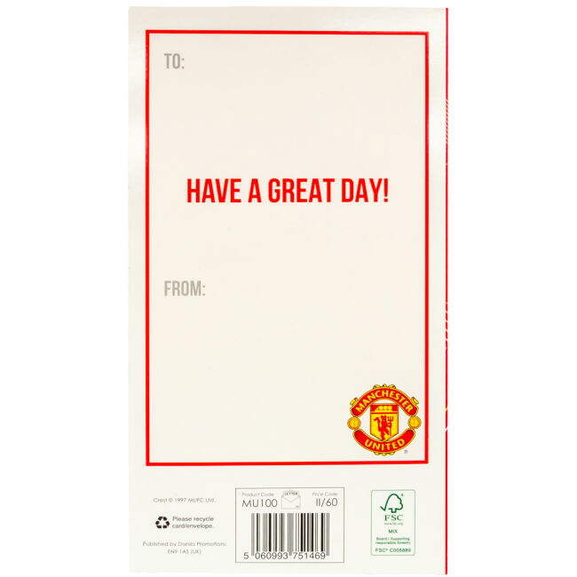 vintage Manchester United FC Glory Glory Birthday Card