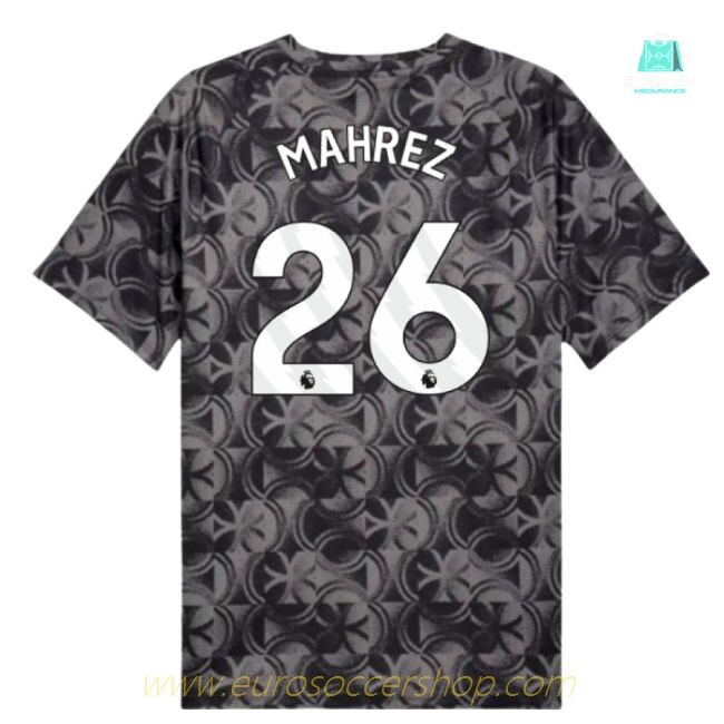 2025-2026 Man City Warm Up Jersey (Black) (Mahrez 26)