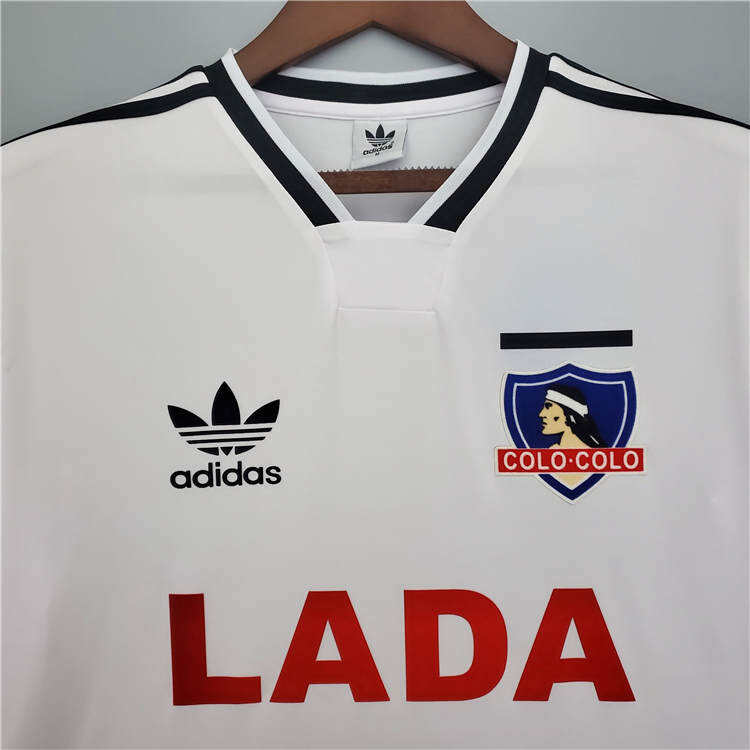 Colo-Colo Retro Soccer Jersey 1991 White Home Football Shirt -