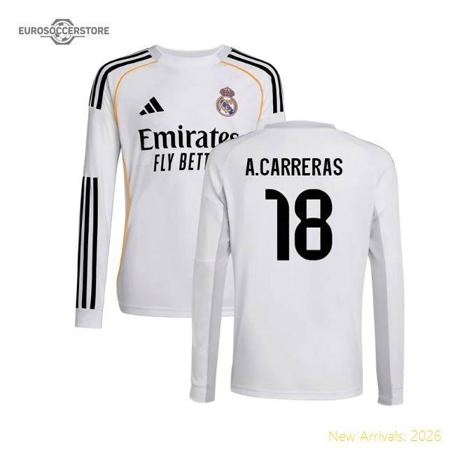Elite 2025-2026 Real Madrid Long Sleeve Main Jersey (kids) (acarre