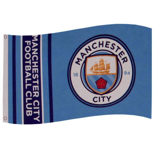 Manchester City FC Wordmark Flag (Fan Favorite)