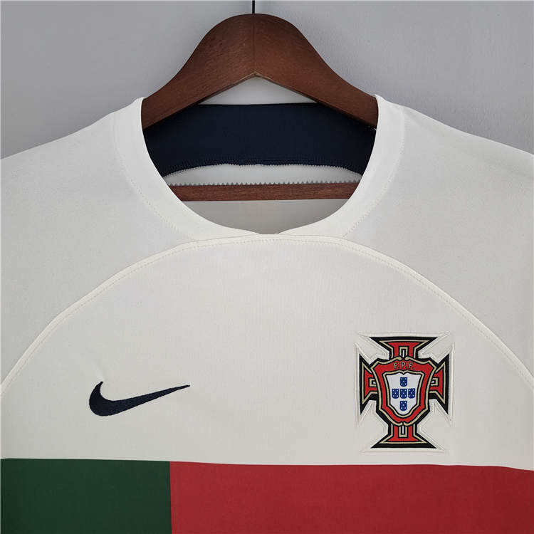 Portugal 2022 World Cup Away White Soccer Jersey Football Shirt -