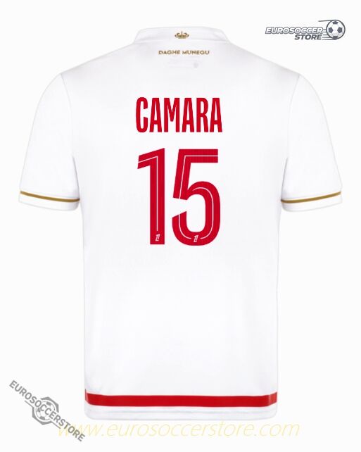 AS Monaco 25-26 Season Home Football Jersey - CAMARA #15