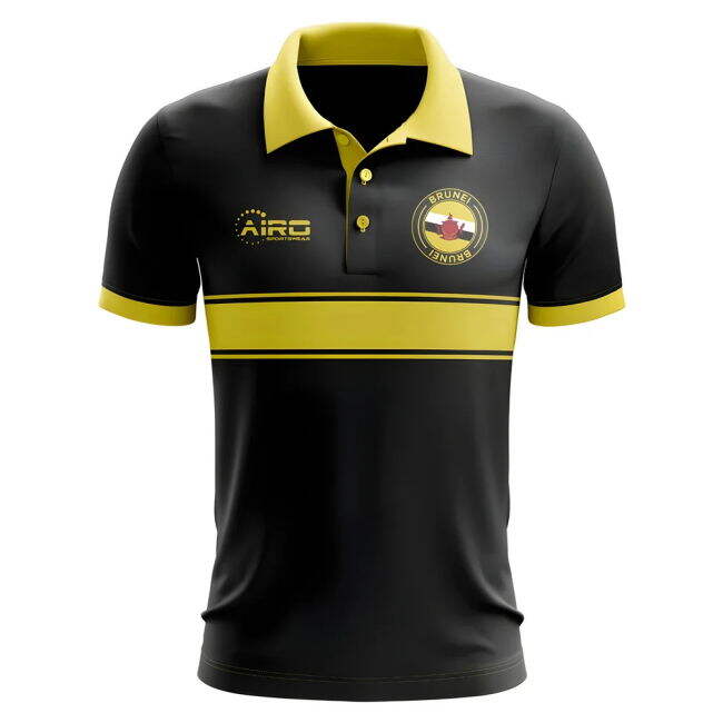 Match-Ready Brunei Concept Stripe Polo Shirt (Black) Premium-Quality