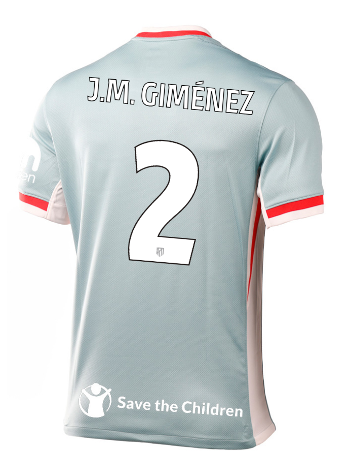 Atletico Madrid's Away Champions League Jersey 24-25 featuring J.M. GIMÉNEZ 2
