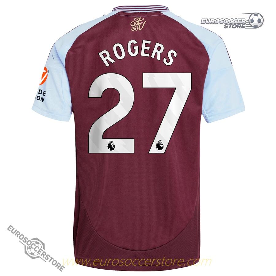 Aston Villa 24-25 Home Rogers 27 Football Jersey