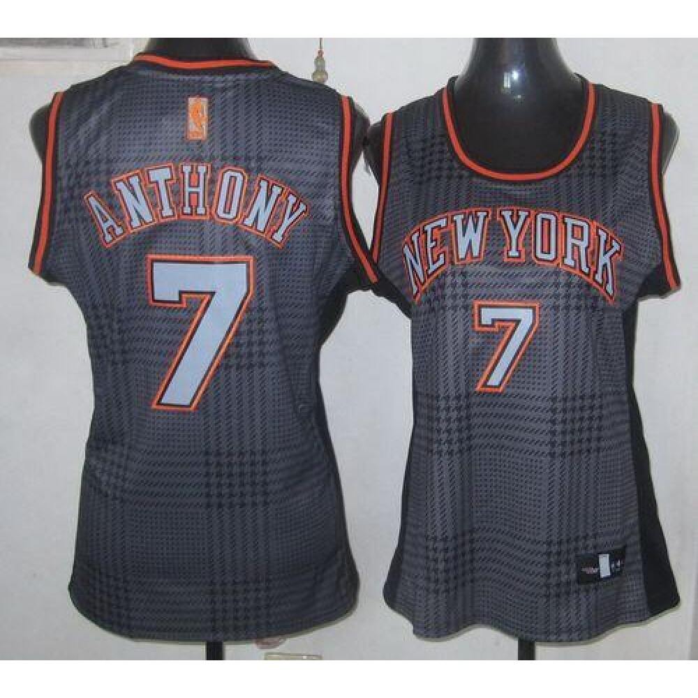 Budget-Friendly Men's NYK #7 Carmelo Black Basketball Jersey