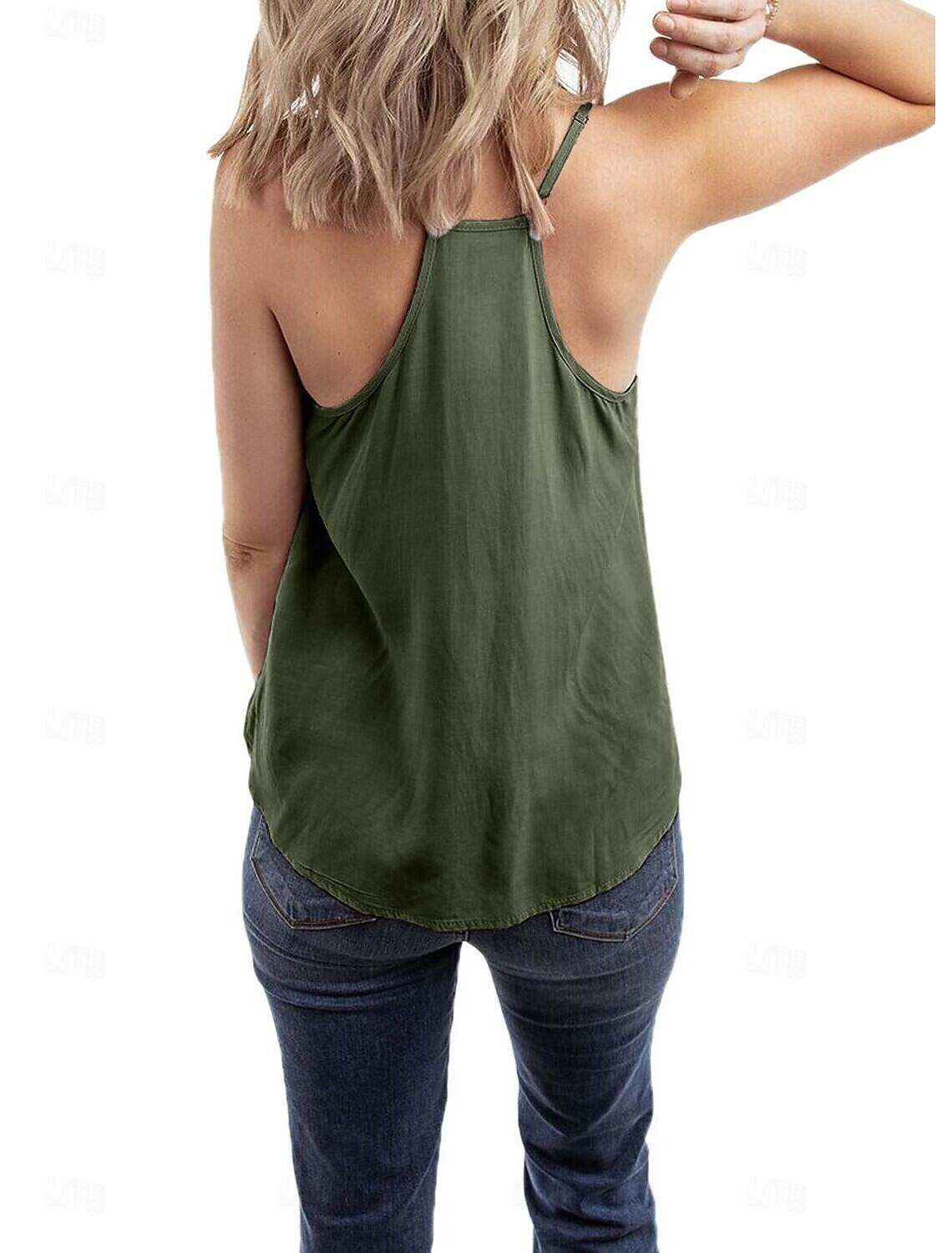 Women's Tank Top Casual Sleeveless Regular Tops Strap Daily Summer
