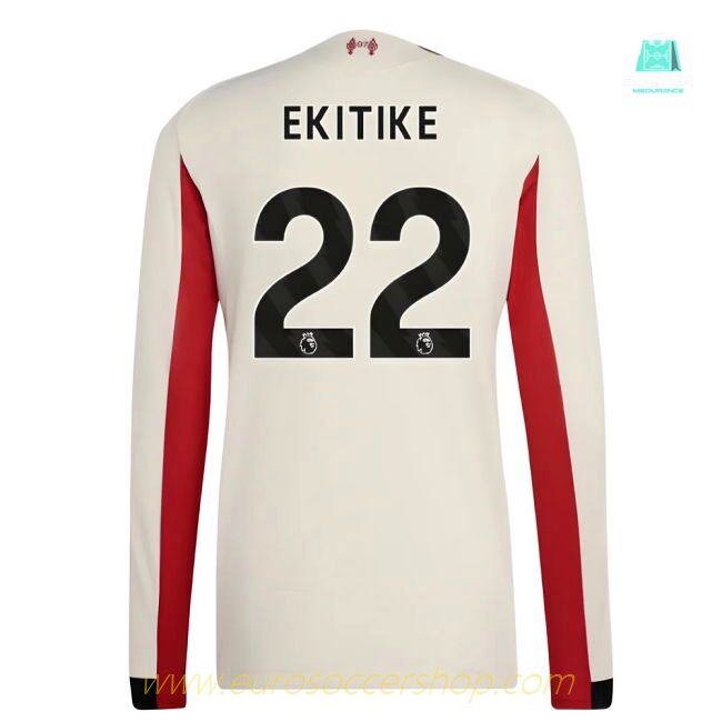 2025-2026 Liverpool Authentic Long Sleeve Away Shirt (Ekitike 22)