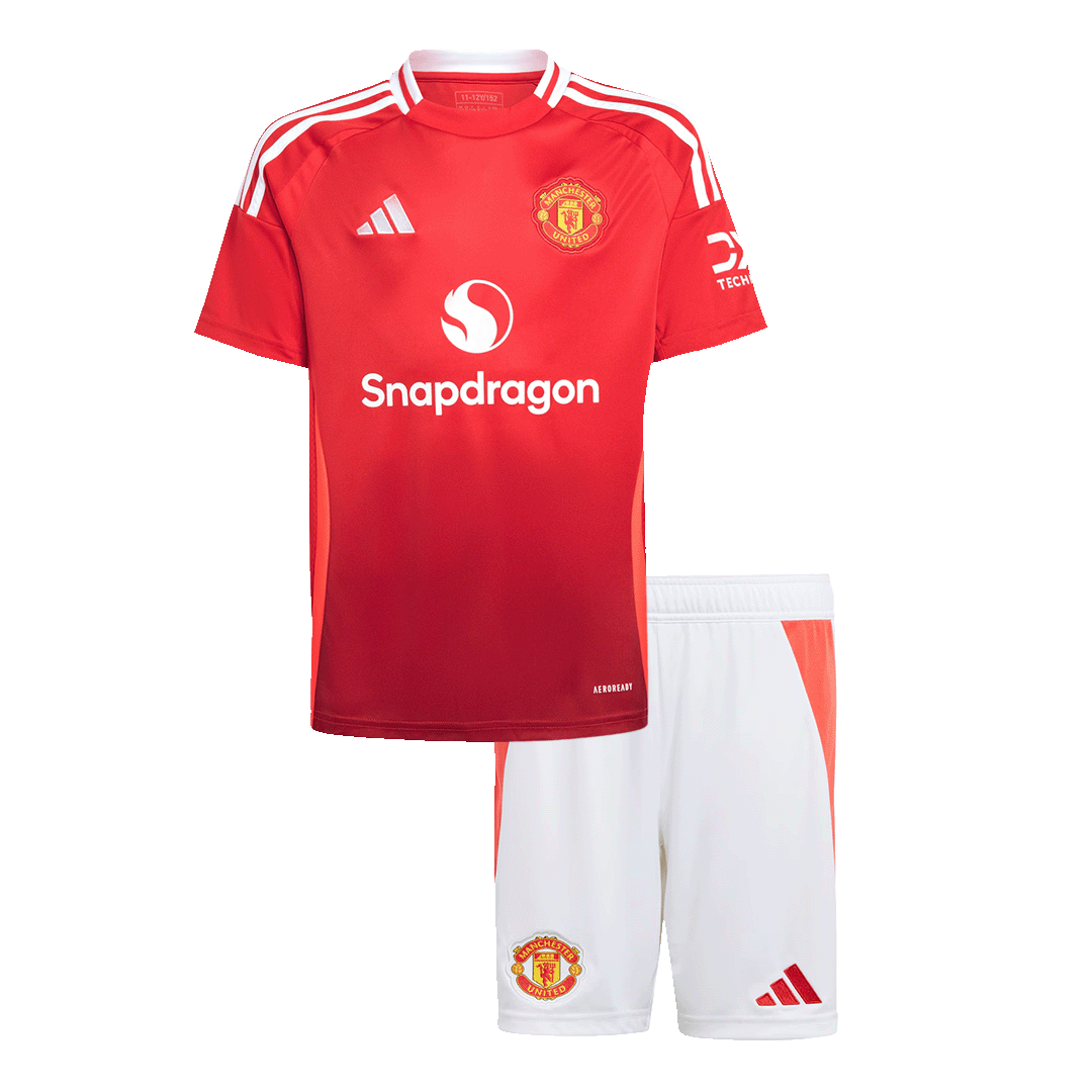 Manchester United Home Kids Soccer Jerseys Kit