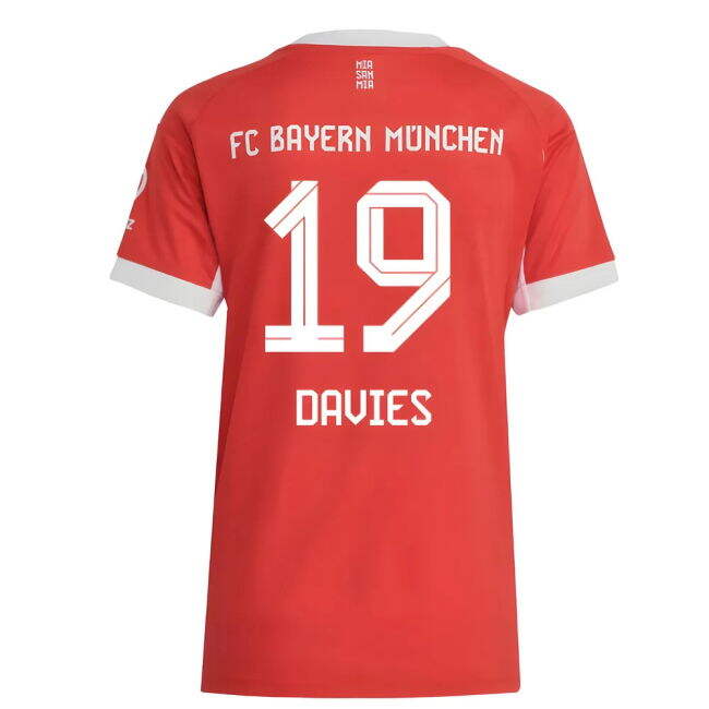 2025-2026 Bayern Home Shirt - Womens (Davies 19) UV Protection