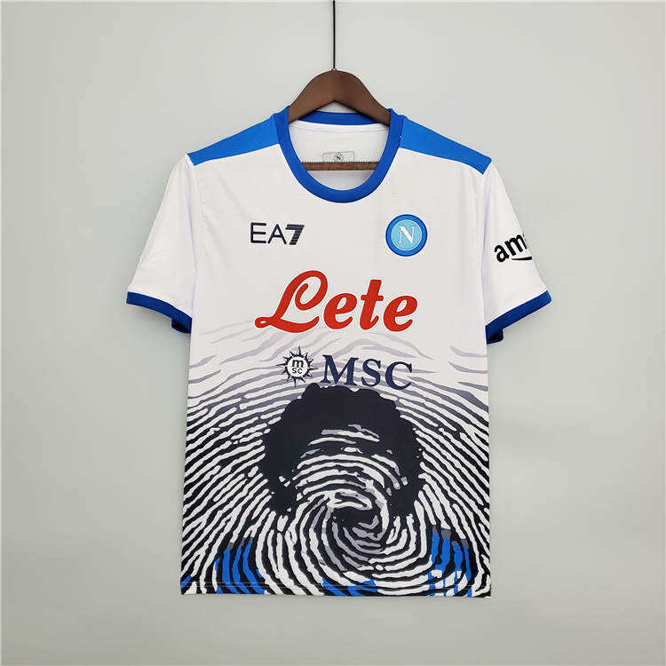 Napoli 21-22 Maradona Commemorative Version White Soccer Jersey