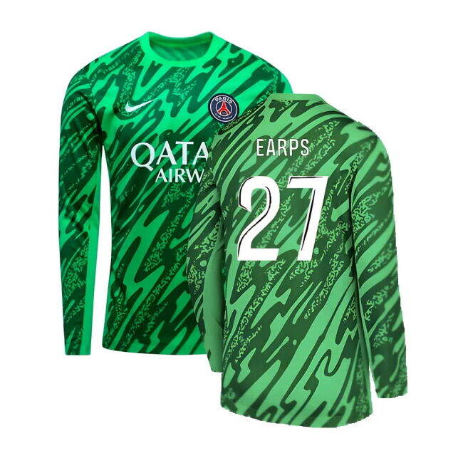 Psg Psg Home Goalkeeper Shirt Green Earps #27 Match Quality Devote...