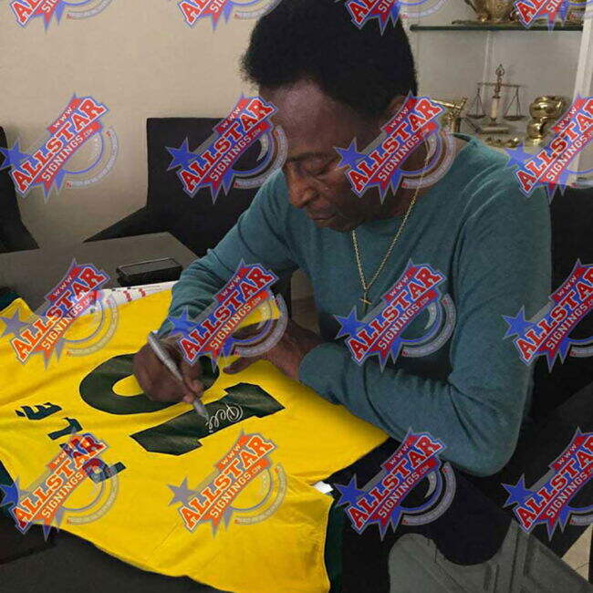 Team Brasil 1970 Pele Signed Shirt (Framed) Cup Player Premium