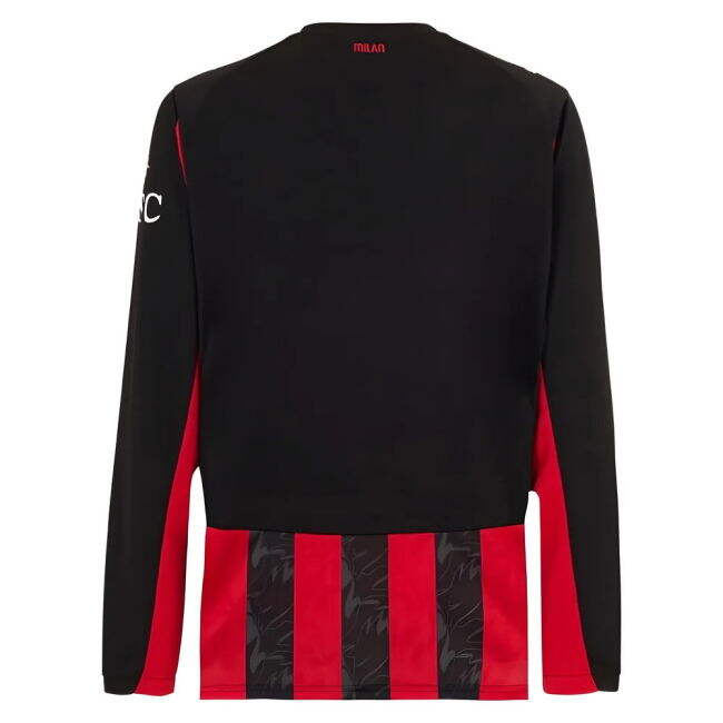 2025-2026 AC Milan Long Sleeve Home Shirt