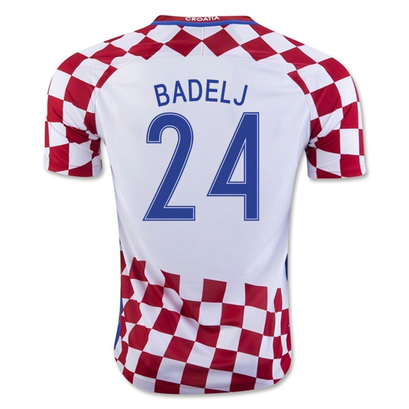 Croatia Home 2016 24 Badelj Soccer Jersey Shirt - Official Replica