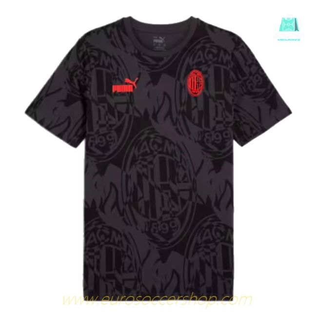 2024-2025 AC Milan ftblCulture Tee AOP (Black) (Shevchenko 7)