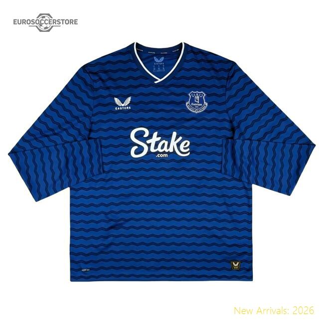 Official 2025-2026 Everton Home Long Sleeve Shirt (your Name)
