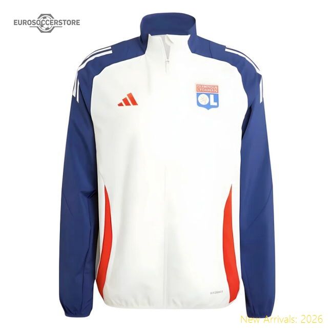 Premium 2024-2025 Olympique Lyon Presentation Jacket (White)