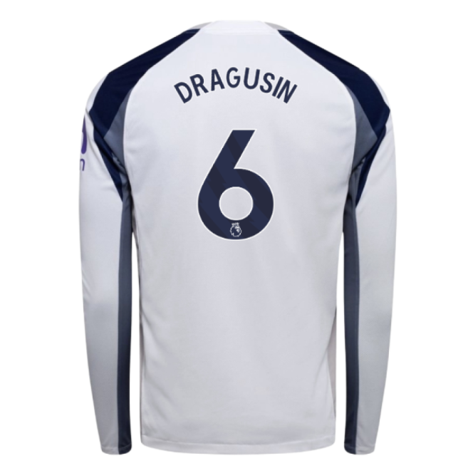 Premium 2025-2026 Tottenham Long Sleeve Home Shirt (dragusin 6)