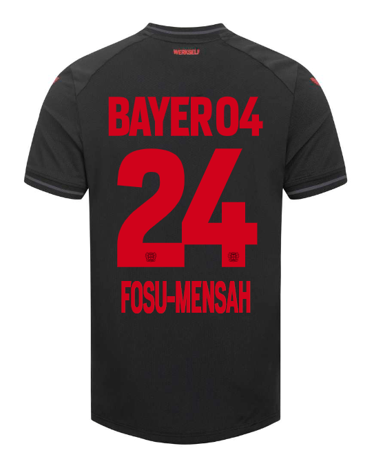 Bayer 04 Leverkusen FOSU-MENSAH 24 Home Jersey for the 23-24 season