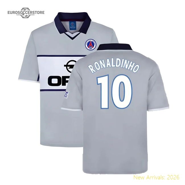 Official Psg 2000 Paris Saint Germain Away Shirt (Ronaldinho 10)