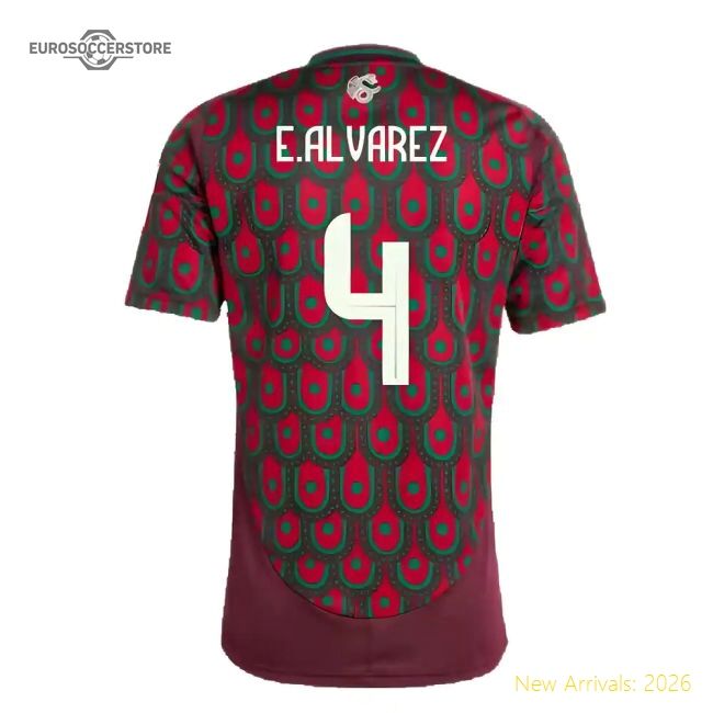 Mexico Ealvarez 20242025 Home Pro Jersey Retro Slim Climalite