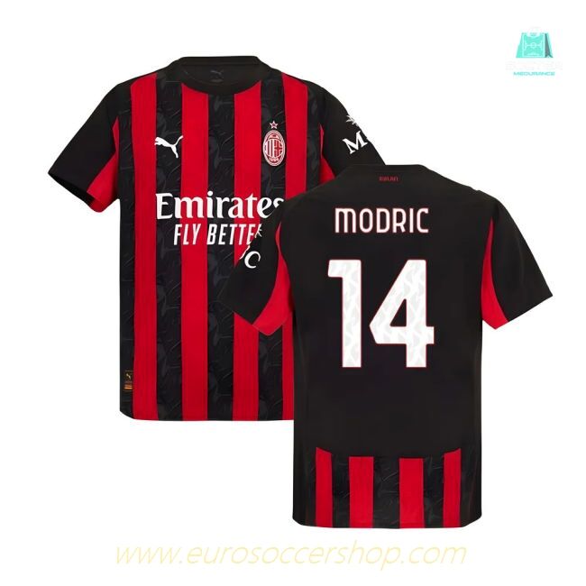 2025-2026 AC Milan Authentic Home Shirt (Modric 14)