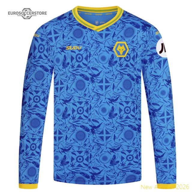 Authentic 2025-2026 Wolves Long Sleeve Third Shirt (kids) - Premium