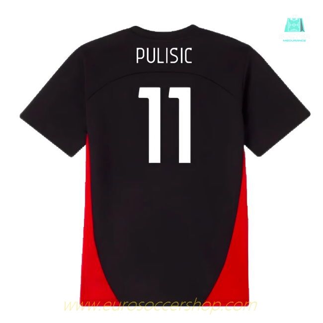 2024-2025 AC Milan Training Shirt (Black) - Kids (Pulisic 11)