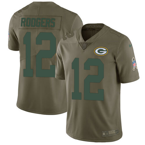 Green Bay Packers #12 Rodgers Green None NFL Limited Jersey Fan Gear