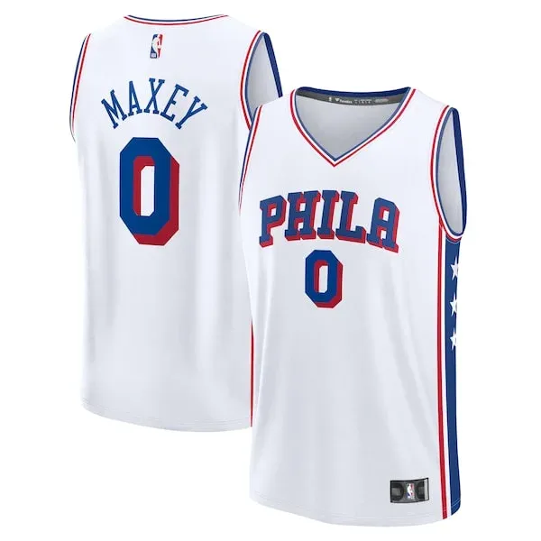 Tyrese Maxey PHI Replica Jersey - official NBA - White athletic
