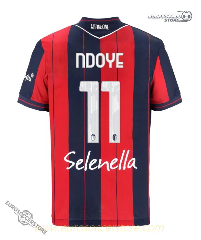 Bologna Home NDOYE 11 Football Jersey 25-26 Season