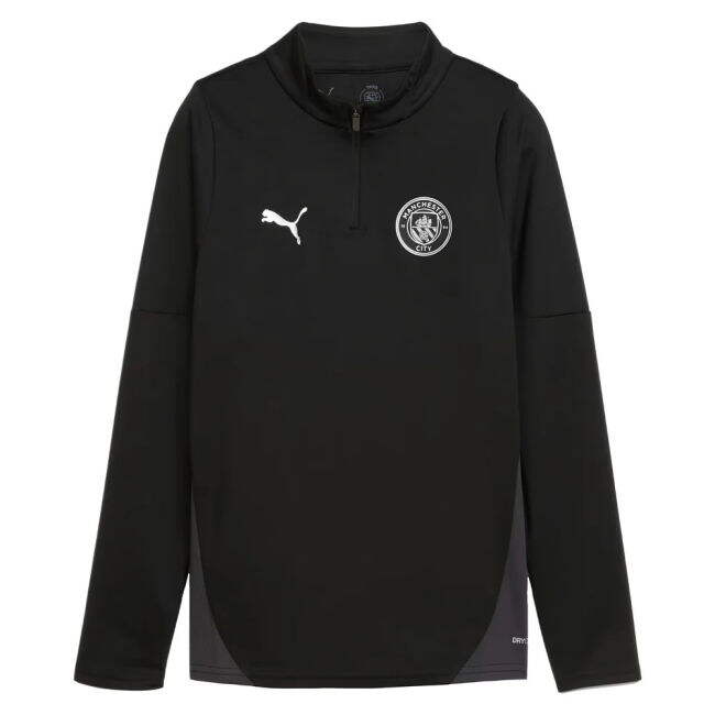 Man City Authentic 2025-2026 Man City Training 1/4 Zip Top (Black) ...