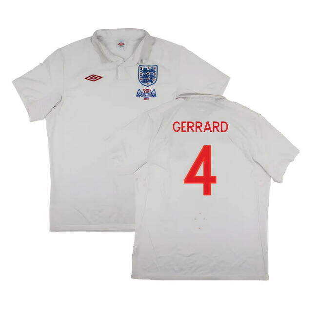 And Value For Money England 2009-10 World Cup Home shirt (XL) (Very Good) (GERRARD 4) Gorgeous