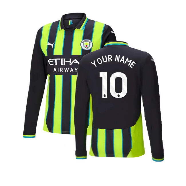 2024-2025 Man City Long Sleeve Away Shirt for (Unisex