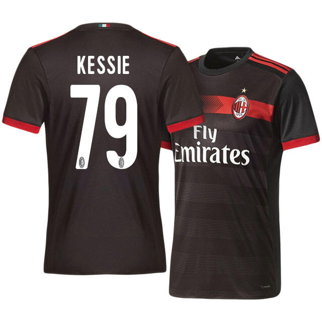 AC Milan Third 201718 Franck Kessie 79 Soccer Jersey Shirt - Official