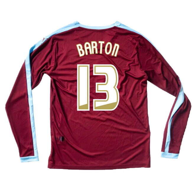 Burnley 2015-16 Long Sleeve Home Shirt ((Excellent) S) (Barton 13)