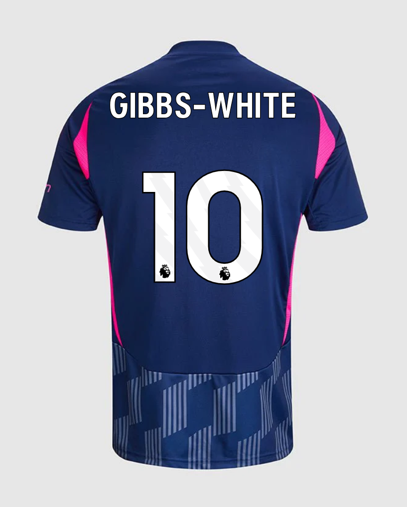 Nottingham Forest 24-25 Season Away Jersey with Gibbs-White's Number 10
