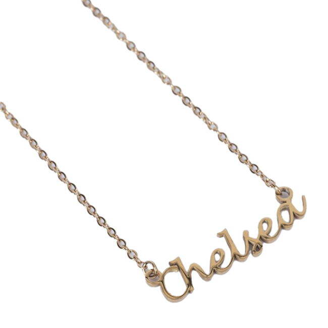 Chelsea FC Gold Plated Name Dropper Necklace
