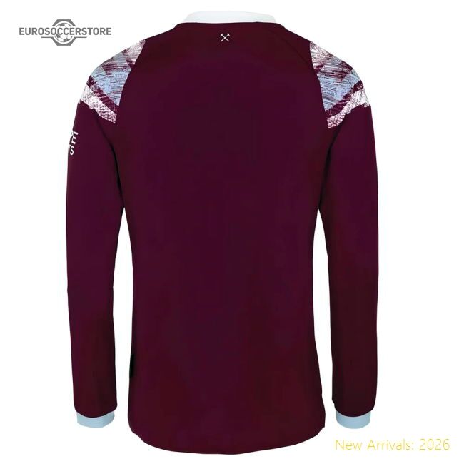 Outstanding 2022-2023 West Ham Long Sleeve Home Shirt - Great Value